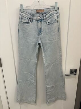 7 For All Mankind Luxe Vintage Tailorless Dojo High Rise Flare Jeans Size 27